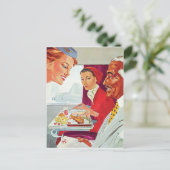 飛行機内での優れたサービス ポストカード (スタンド正面)