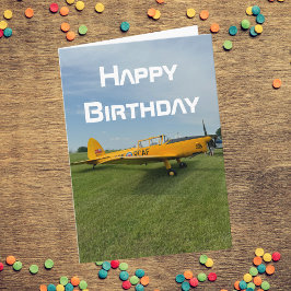 飛行機写真クール航空誕生日 カード