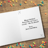 飛行機写真クール航空誕生日 カード