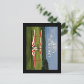 飛行機写真クール航空誕生日 ポストカード (スタンド正面)