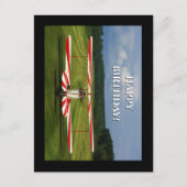 飛行機写真クール航空誕生日 ポストカード (正面)