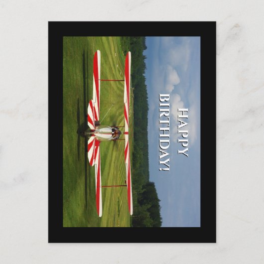 飛行機写真クール航空誕生日 ポストカード (正面)