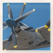 飛行機写真、クールおもしろい航空 ガラスコースター (正面)