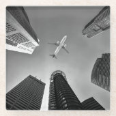 飛行機写真、クールおもしろい航空 ガラスコースター (正面)