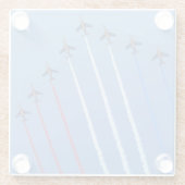 飛行機写真、クールおもしろい航空 ガラスコースター (裏面)