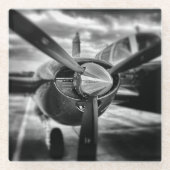 飛行機写真、クールおもしろい航空 ガラスコースター (正面)