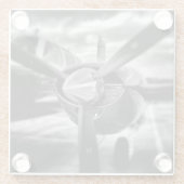 飛行機写真、クールおもしろい航空 ガラスコースター (裏面)