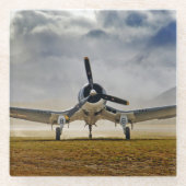 飛行機写真、クールおもしろい航空 ガラスコースター (正面)