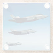 飛行機写真、クールおもしろい航空 ガラスコースター (裏面)