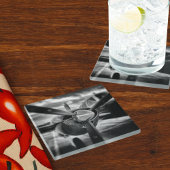 飛行機写真、クールおもしろい航空 ガラスコースター