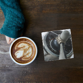 飛行機写真、クールおもしろい航空 ガラスコースター