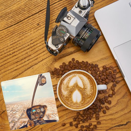 飛行機写真、クールおもしろい航空 ガラスコースター