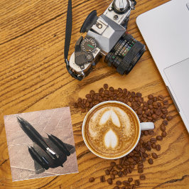 飛行機写真、クールおもしろい航空 ガラスコースター