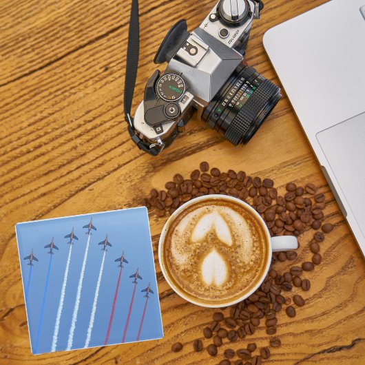 飛行機写真、クールおもしろい航空 ガラスコースター