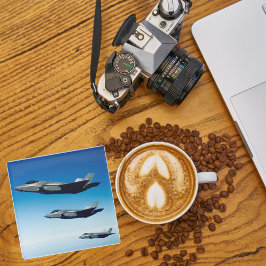 飛行機写真、クールおもしろい航空 ガラスコースター