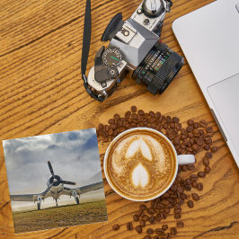 飛行機写真、クールおもしろい航空 ガラスコースター