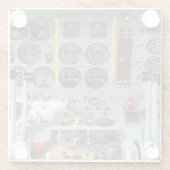 飛行機写真、クールおもしろい航空 ガラスコースター (裏面)