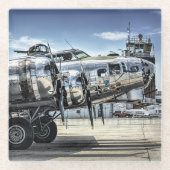 飛行機写真、クールおもしろい航空 ガラスコースター (正面)