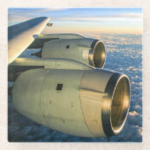 飛行機写真、クールおもしろい航空 ガラスコースター (正面)