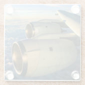 飛行機写真、クールおもしろい航空 ガラスコースター (裏面)