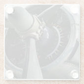 飛行機写真、クールおもしろい航空 ガラスコースター (裏面)