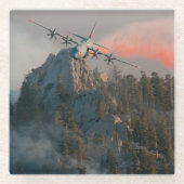 飛行機写真、クールおもしろい航空 ガラスコースター (正面)