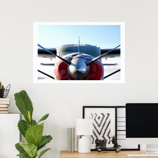 飛行機凍ってい ポスター (ホームオフィス)