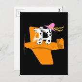 飛行機及びダルマ人 ポストカード (正面/裏面)