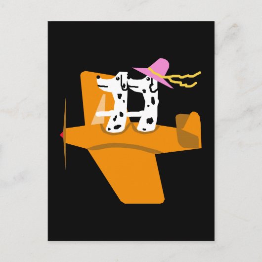 飛行機及びダルマ人 ポストカード (正面)