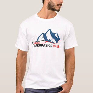 飛行機及び山のロゴ2.0 Tシャツ