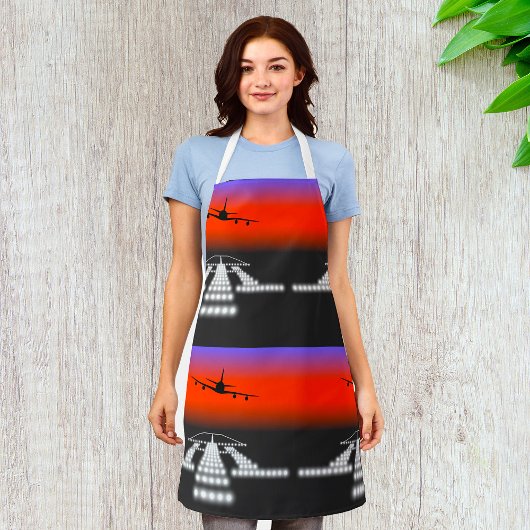 飛行機夜間の着陸 エプロン