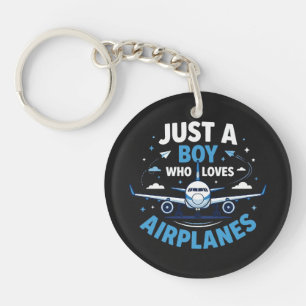飛行機大好き少年 キーホルダー