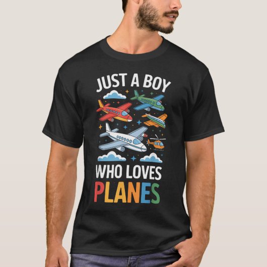 飛行機大好き少年 航空ファン Tシャツ (正面)