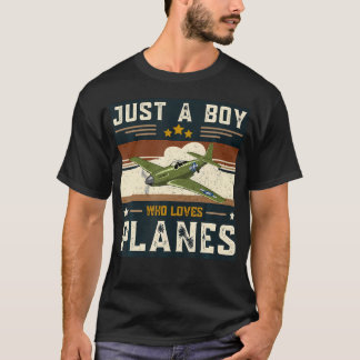 飛行機大好き少年 - 航空 飛行機 F Tシャツ