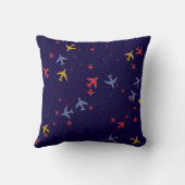 飛行機子パーソナライズされたの名前 クッション (裏面)