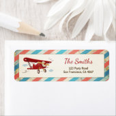 飛行機差出人住所ラベル飛行機アドベンチャー ラベル (インサイチュ)