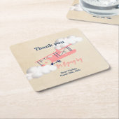 飛行機平方紙コースター スクエアペーパーコースター (アングル)