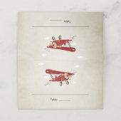 飛行機座席表ヴィンテージレトロ飛行機シャワー プレイスカード (外部開封)