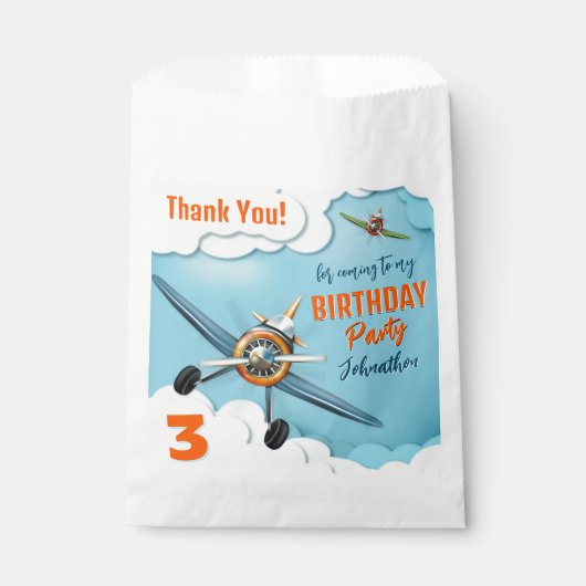 飛行機戦闘機パイロットボーイ誕生日 フェイバーバッグ (正面)
