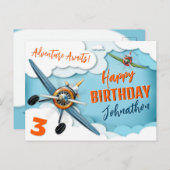 飛行機戦闘機パイロットボーイ誕生日 ポストカード (正面/裏面)