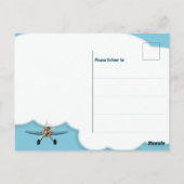 飛行機戦闘機パイロットボーイ誕生日 ポストカード (裏面)