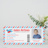 飛行機招待状チケット/飛行機チケット 招待状 (スタンド正面)