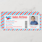 飛行機招待状チケット/飛行機チケット 招待状 (正面/裏面)