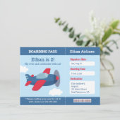 飛行機搭乗パスボーイズ誕生パーティーが招待 招待状 (スタンド正面)