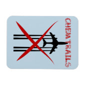 飛行機散布ケミカルトレイルが外れた マグネット (横)