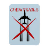 飛行機散布ケミカルトレイルが外れた マグネット (縦)