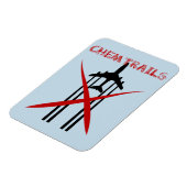 飛行機散布ケミカルトレイルが外れた マグネット (左側)