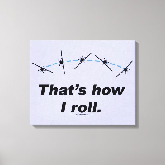 飛行機方法転が キャンバスプリント (正面)