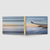 飛行機旅行をテーマにした退職 ゲストブック (全面)