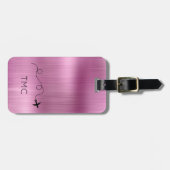 飛行機旅行アドベンチャーイニシャル飛行金属 ラゲッジタグ (正面横)